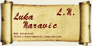 Luka Maravić vizit kartica